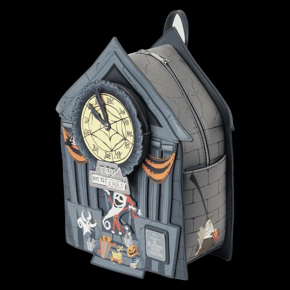 = Loungefly Disney Nightmare Before Christmas Town Hall Mini Backpack Exclusive - Picture 4 of 9